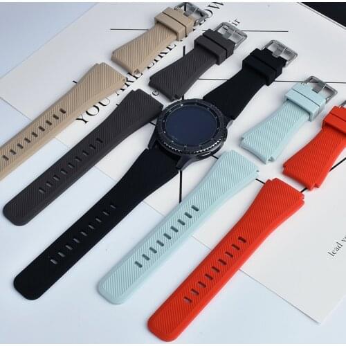 20/22mm Band for Samsung Watch 3 galaxy watch active 2/Gear s3 Frontier 46mm 42mm silicone Sport belt huawei watch gt 2/2e strap