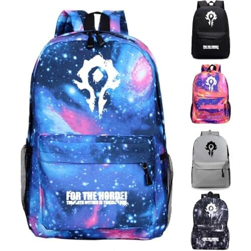 Mochila World of Warcraft Luminous Backpack For Boys Girls Schoolbag Women Outdoor Rucksack Men Knapsack Travel Bagpack 2021