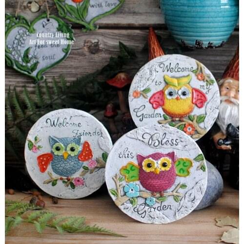 Ornament Decoration Rural Owl Trumpet American Style Cement Garden Pendant Товары Для Дома Valentines Day Gift пасхальный декор