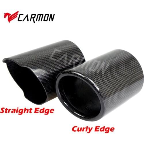 Car Universal Carbon Fiber Exhaust Tip Carbon Fiber Cover Exhaust Muffler Pipe Tip Carbon Fiber Case Exhaust Tip housing NO LOGO
