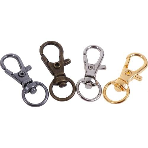 10Pcs/lot Mini Rotatable Buckle Hook Lobster Bag Trigger Clips Snap Hook Clasps Lobster Swivel Keychain