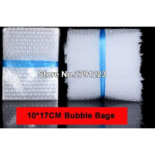 100PCS 100*170mm Plastic Wrap Envelope white Bubble packing Bags PE clear bubble bag Shockproof bag double film bubble bag