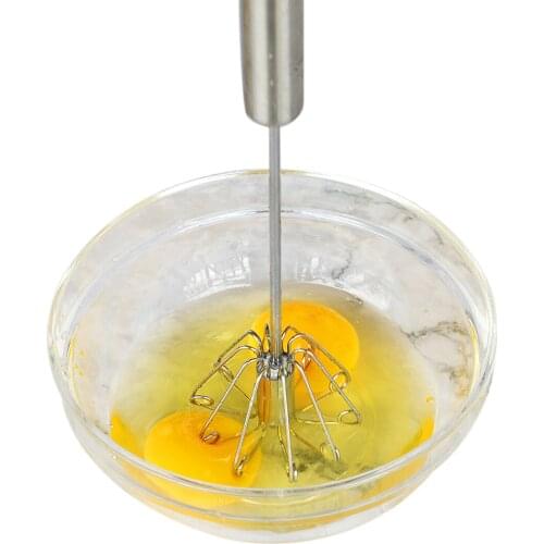 2020 Hot Hand Pressure Rotary Egg Beater Semi-Automatic Rotary Whisk Family Restaurant Kitchen Egg Mixer Whisk 3 Size Convenient