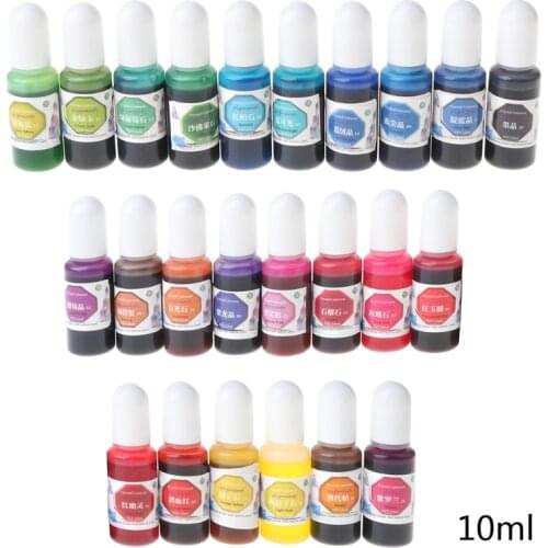 24 Colors Transparent Crystal Colorant Pigment Concentrated Resin Coloring Art Crystal Mold Soap Making Drop Shipping