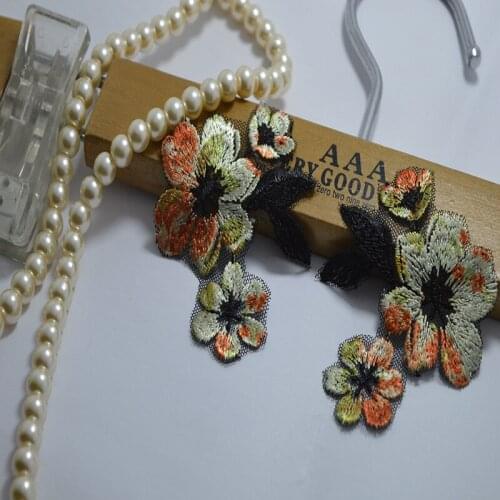 5pairs/lot) color patches Wedding Bridal Embroidery Lace patch Sewing Lace Applique - A0007