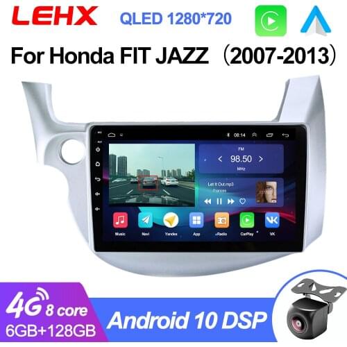 LEHX Android 9.0 RMA 2GB Car Radio 4G Carplay DSP WIFI Multimedia Video Player For HONDA FIT JAZZ 2007-2013 2 Din DVD