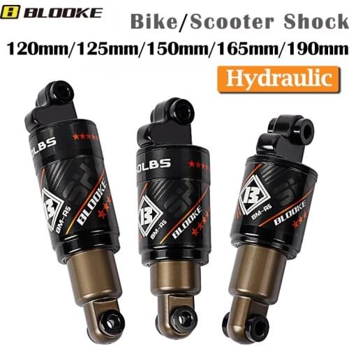 Blooke BM-R5 Hydraulic Rear Front Shock Absorbers 120 125 150 165 190mm MTB Bike Kindshock For Mountain Bike M365 Kugoo Scooter