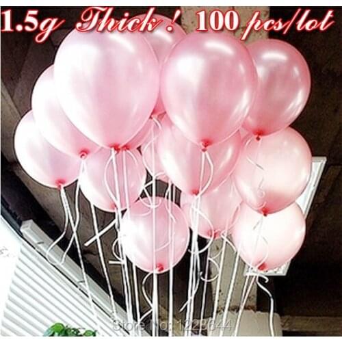 Baby shower party suppplies wedding decoration Happy birthday Pink color Thick 1.5g latex balloons good quality wholesale