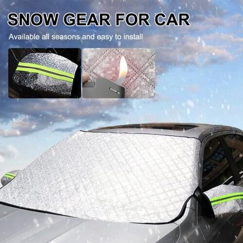 Car Exterior Snow Cover Sunshade Windshield Sun Shade Waterproof Anti Snow Ice Frost Protector Winter Automobiles Exterior Cover