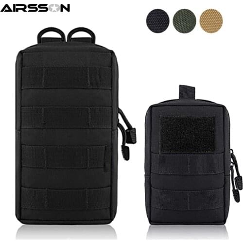 Airsson Tactical Molle Pouch 1000D Multifunctional Waist Belt Pack Utility EDC Tool Pocket Zipper Outdoor Hunting Accessory Bags