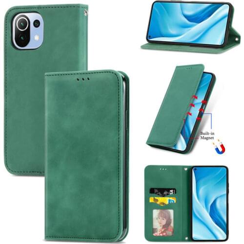 Mi 11 Lite 5G Retro Flip Case For Xiaomi 11 Lite Magnetic Card Book Phone Cover Mi 11 Light Leather Wallet Case Xiaomi11 Lite