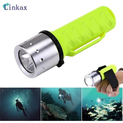 Underwater Diving 20 M XML-T6 Mini Led Flashlight Torch 3 Modes Waterproof Diving Flashlight Lanterns Use AAA or 18650 Battery