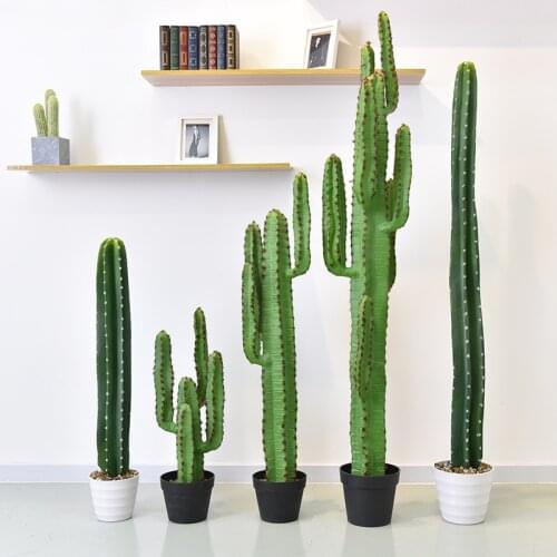 Artificial Cactus Plant Tropical False Potted Green Desert Plant Large Flower Arrangement Art Hotel Garden Home Decoration