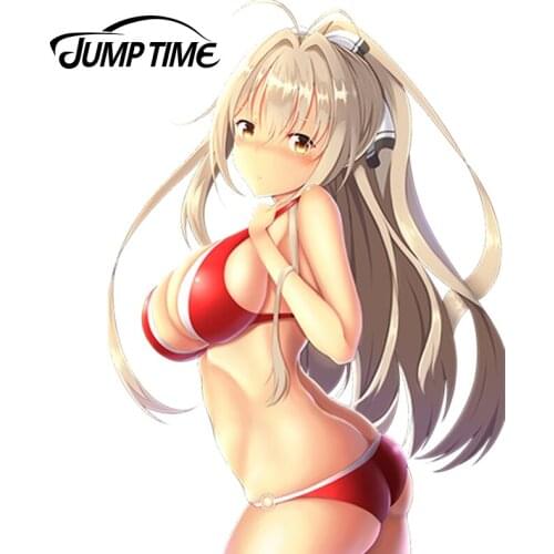 JumpTime 13cm x 9.2cm Car Styling Super Sexy Beauty Cartoon Sento Isuzu Render Anime JDM Window Decal 3D Car Sticker Accessories