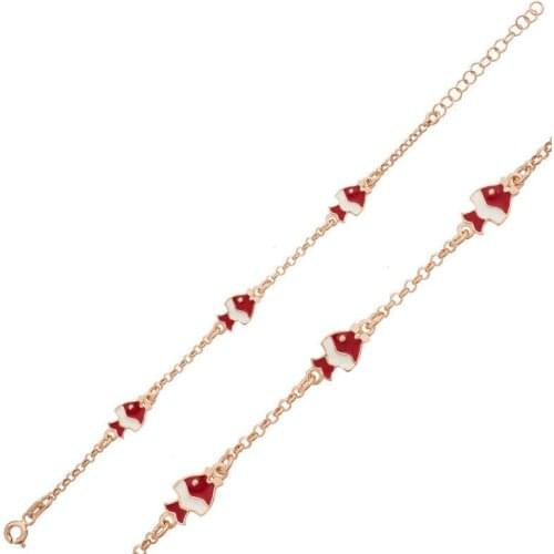 KUTAYDAN 925 Sterling Silver Fish Figured Child Wristbands