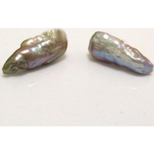 Best Seller Elegant Natural Lavender Freshwater Baroque Pearl Earring with 925 Sterling Silver Stud