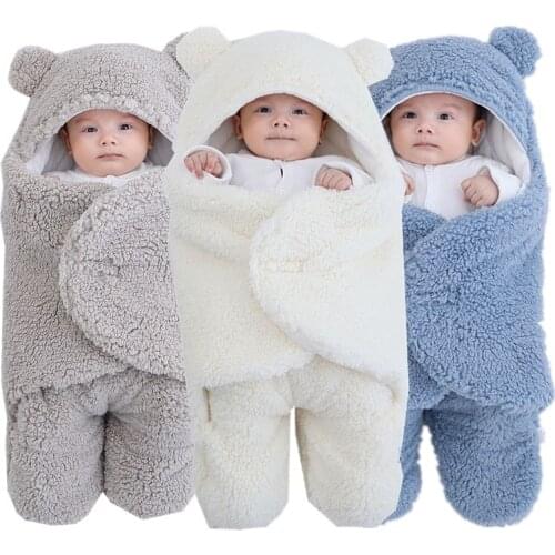 Soft Newborn Baby Wrap Blankets Baby Sleeping Bag Envelope For Newborn Sleepsack 100% Cotton thicken Cocoon for baby 0-9 Months