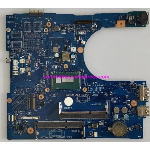 Genuine CN-0W45H6 0W45H6 W45H6 AAL10 LA-B843P w I3-4030U CPU Laptop Motherboard for Dell Inspiron 5458 5558 5758 Notebook PC
