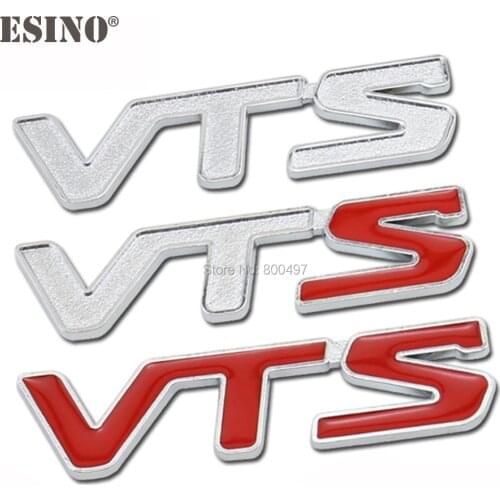 New Car Styling 3D Metal Chrome Zinc Alloy Emblem Badge Sticker Decal Fender Emblem Auto Accessory for VTS C2 C4 C5 C-Qurate