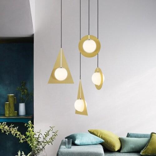 Ball pendant lamp designers chandelier light contracted sitting room dining-room bedroom light bar at the front desk