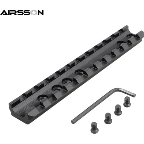 Tactical Military Picatinny Rail 11 Slots Weaver Scope Mount + 4 Screws/1 Wrench Shooting Gun Rifle Base Mount Hunting Equipment