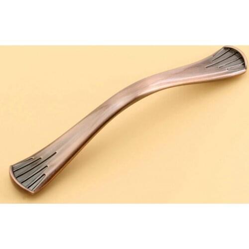 Vintage Antique Copper Handle European Drawer Handle Door Handle Door Wardrobe(C.C.:128mm Length:158mm)