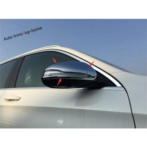 Yimaautotrims Accessories For Mercedes Benz GLC X253 2016 2017 2018 Chrome Rearview Mirrors Cap Cover Trim / Protection Kit