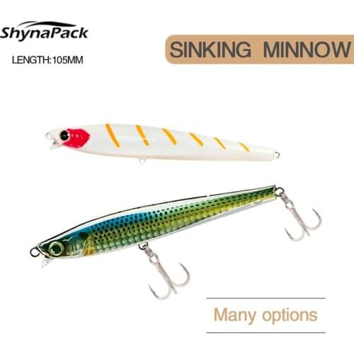 1pcs Minnow Fishing Lure 10.5Cm 30G Wobblers SinKing Artificial Hard Bait Multicolor trout Trolling Carp Fishing Tackle Pike
