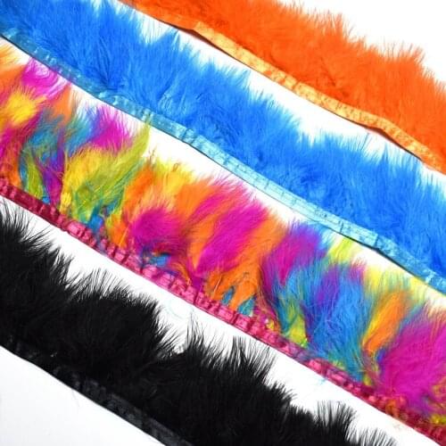 1yards fluffy Marabou feathers Trims 8-10cmwidth feather ribbon stripe for crafts DIY skirt dress graft wedding party decoration