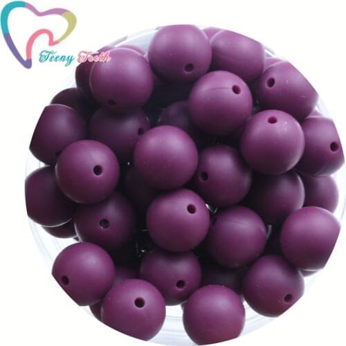 Teeny Teeth 10 PCS Red Wine Silicone Beads Round 9-19 MM Silicone Baby Teething Beads Food Grade Nursing Silicone Ball Beads