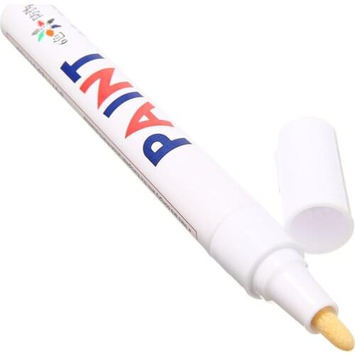 12pcs/set 145mm Mini White Marker Pens Waterproof Permanent Car Wheel Tire Tread Rubber Plastic Wood Paint Marker Pen Supplies