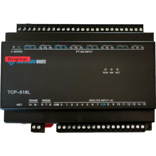 16AI 8PT100 Temperature Acquisition 16 Way Analog Input Support RS232 RS485 Ethernet Modbus RTU & TCP Module