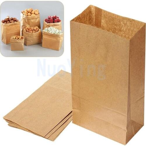 20/50/100Pcs/lot High-end Kraft Paper Bag Shopping Bags DIY Multifunction Festival Gift Paper Bag With Handles