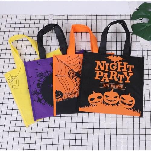 2021 Non-woven Candy Bag Ghost Ghost Music Festival Decoration Ghost Festival Kindergarten Non-woven Candy Bag