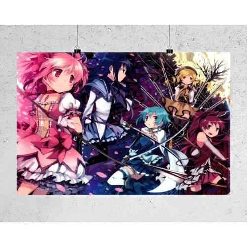 H091 Puella Magi Madoka Magica Animation Wall Sticker Silk Poster Art Home Decoration