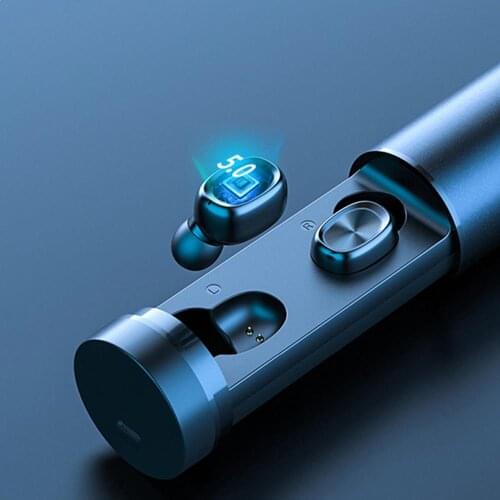 Newest B9 TWS Bluetooth Earphone 5.0 Wireless Touch control HIFI Sport Earphone Noise Cancelling Gaming Headset For Xiaomi Black