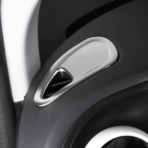 For Smart 453 Fortwo Forfour 2015-2020 Stainless Steel Car Dashboard Air Outlet Patch Air Conditioner Vent Decorative Frame