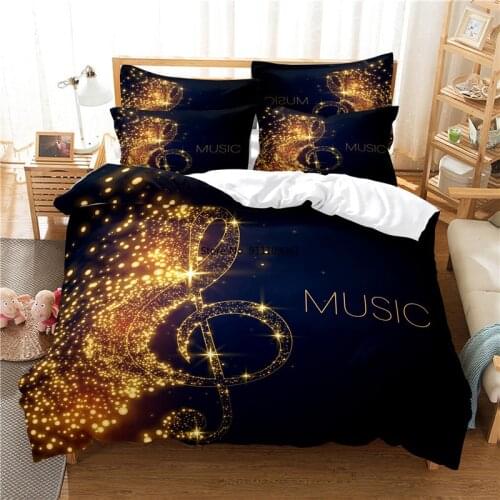 Home Textiles Music Bedding Set Duvet Cover Set 3d Bedding Digital Printing Bed Linen Queen Size Bedding Set Fashion Design