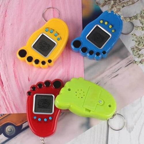 New Foot Shaped Multi-colors Transparent Virtual Cyber Digital Pet Game Toy Tamagotchis Digital Electronic E-Pet Kids Funny Gift
