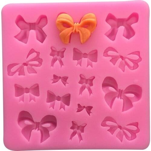 Baking DIY Liquid Silica Gel Mold Bow Turn Sugar Flower Cake Tool Soft Pottery Hand Soap Mold Baking Accessories Molds Silicone