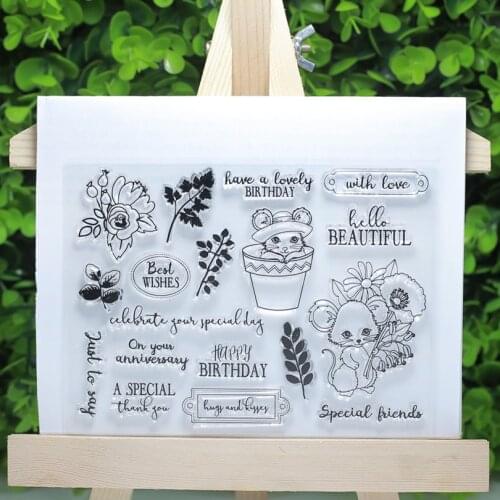 Have a lovely birthday Totoro tansparent clear stamps for Scrapbooking/Card Making/Stamp set stationery gifts decoration supply