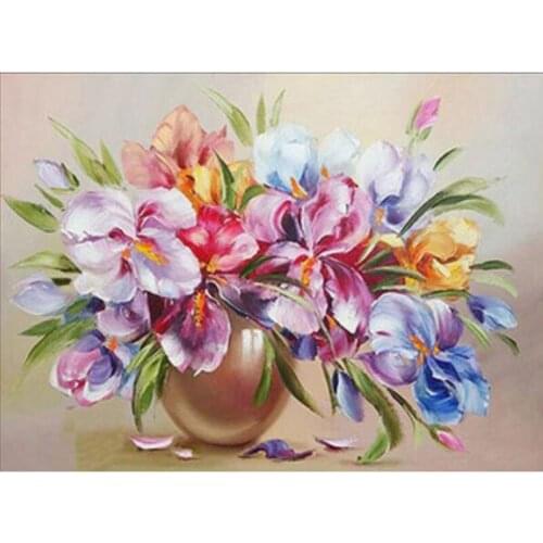 Flower arranging 5D DIY full diamond Painting flowers Cross Stitch diamond embroidery mosaic diamonds wall stickers home decor