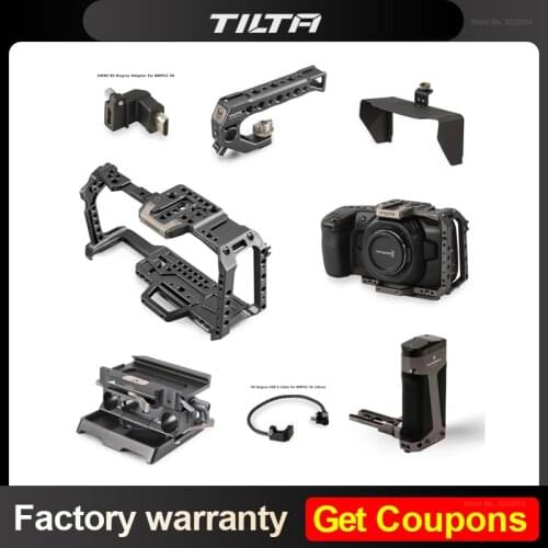 Tilta BMPCC 4K 6K Cage Full Half cage SSD Drive Holder Top Handle Baseplate Sunhood for BlackMagic BMPCC 4K 6K PRO Accessories