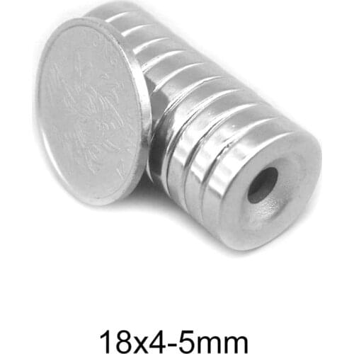 5~50PCS 18x4-5 mm Strong Neodymium Magnets Disc 18*4 mm Hole 5mm Permanent Magnet18X4-5mm Round Countersunk Magnet 18*4-5 18x4