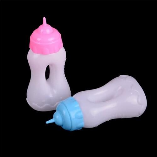 Mini Simulation Milk Bottle For Doll 18inch accessories Blue/Pink bottle fit 43cm Baby Children best Birthday Gift