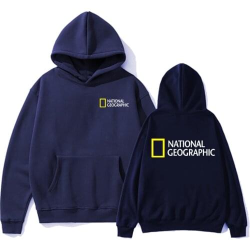 2021 Autumn Men Hoodies National Geographic Printed Male Sweatshirts Fashion Streetwear Man Casual High Quality Mens Pullovers