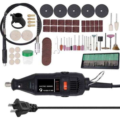 180W Electric Grinding Tool Set Rotary Drill Grinder Versatile Cutting Polishing Sanding Machine Bits Engrave with DIY Kits