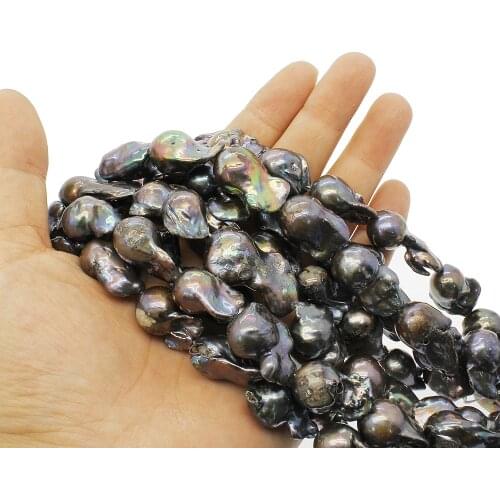 Natural Freshwater Pearl Baroque Irregular Black Large Particles Star Jewelry DIY Necklace Bracelet Earrings Jewelry Accessories