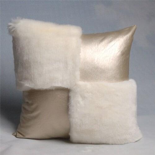 Pillowcase PU Leather Simulation European Style Sofa Cushion Bedside Pillow Backrest Square Pillowcase