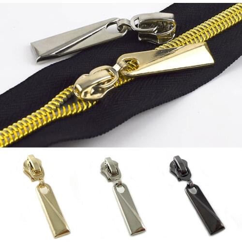 New 5# Metal Zipper Pullers Detachable Zipper Sliders Head Zippers Repair Kits Zipper Pull Tab DIY Sewing Bags Accessories